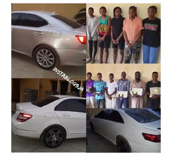11 Yahoo Boys And Girls Arrested In Ilorin (Photos)